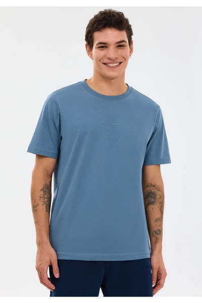 SKECHERS S2510017 M Tricou Esențial pentru Bărbați ALBASTRU