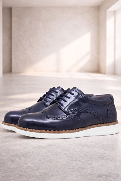 Raker Rakerplus Hidra patentirane kožne cipele sa visokim belim đonom za dečake