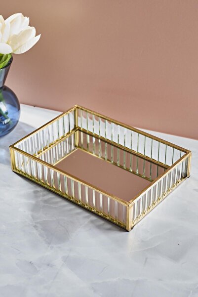 Perotti Gio Cam Aynalı Sunumluk Tepsi-20cmx14cmx4,5cm