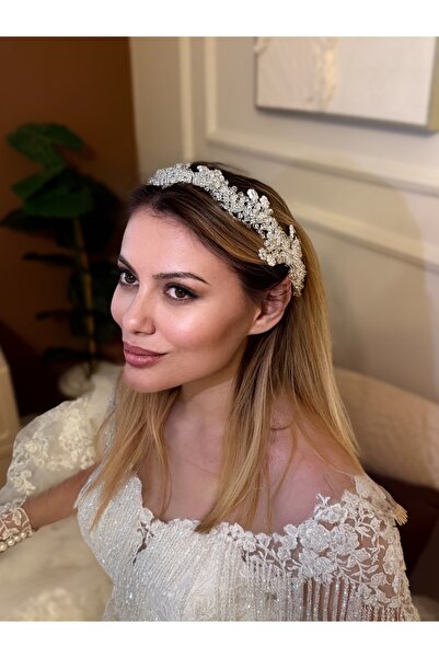 Bridal Luxe Lunaria Model Bridal Hair Accessory Hair Clip
