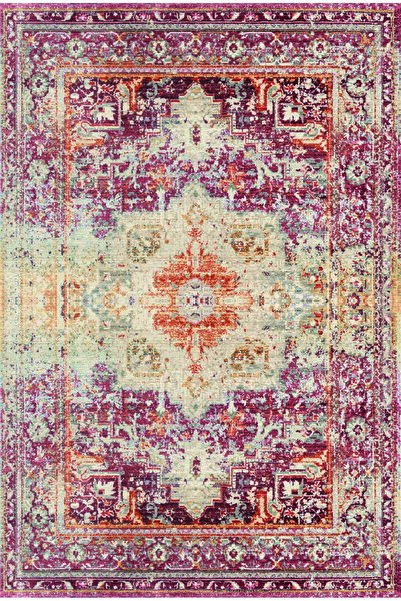 kilim home Мек винтидж килим с шарки – Светъл цвят, античен вид 2203