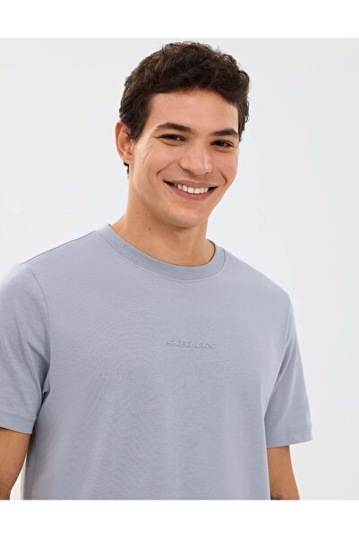 SKECHERS S2510017 M Tricou Esențial pentru Bărbați GRI