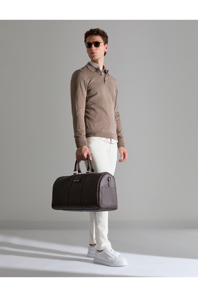 Pierre Cardin Mink Melange Slim Fit Polo Neck Basic Knitwear Sweater 50314189...