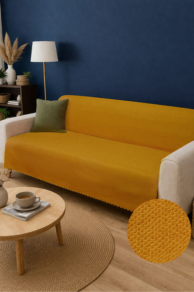 Decomia Home Elora Embossed Soft Sofa Cover Multi-Purpose Sofa Throw with Non...