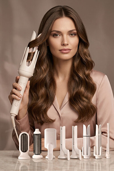 INOMEVIX Premium styling set with 9 interchangeable heads. Discover the compl...