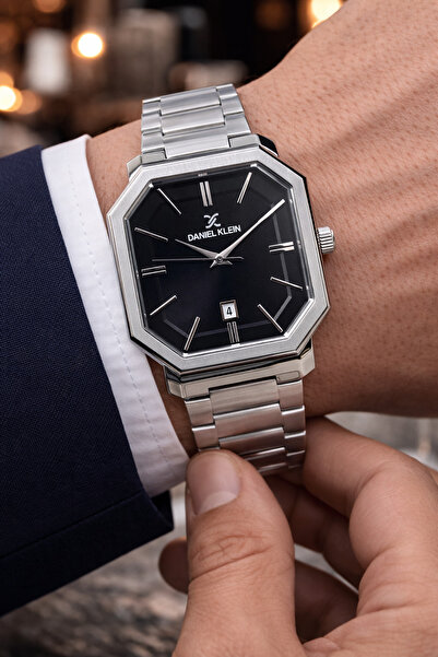 Daniel Klein الموسم الجديد ساعة يد رجالية فضية اللون من الفولاذ المقاوم للصدأ...