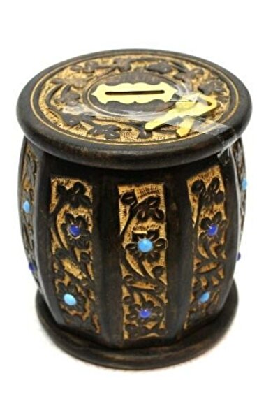 Otantik Çarşı Κουμπαράς μεσαίου μεγέθους - Ξύλινο αντίκα με κλειδαριά