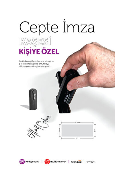 HEDİYENOMİ MühürMarket > İmzalı Cep Kaşesi - Sırdaş Pocket 80