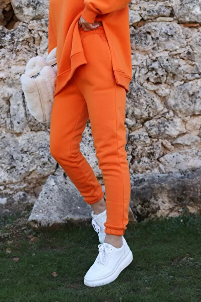 bytugcekaya Orange Elasticated Sweatpants