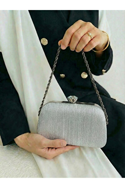 Çanta Trend Γυναικεία τσάντα βραδινού φορέματος με λεπτομέρεια αλυσίδας με μα...