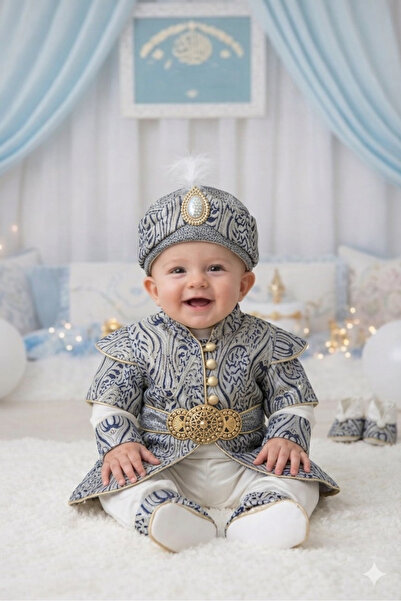 Panfilia Erkek Bebek Mevlütlük Şehzade Sünnetlik Kaftan Sünnet Kıyafeti