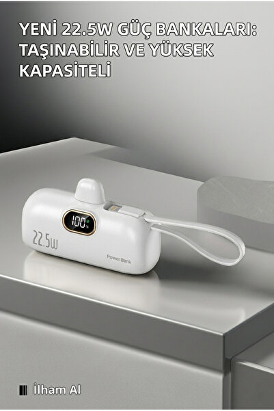 Noriyen 1500mAh Mini Powerbank - Taşınabilir Acil Durum Şarj Cihazı iPhone Li...