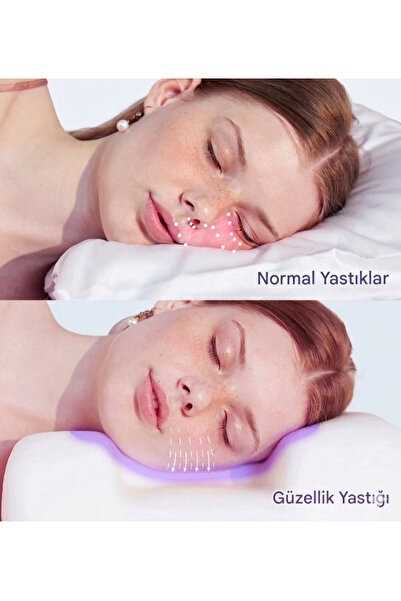 Zeelux Kırışıklık Karşıtı Güzellik Yastığı, Hafızalı Köpük, %100 Saf Dut İpeğ...