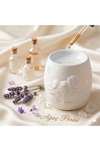 Ağaç Perisi Evri aromatherapy Melekli Beyaz Buhurdanlık