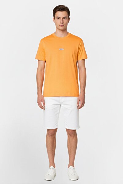 Givenchy Men Crew Neck Brand Logo Short Sleeve T-Shirt, Orange