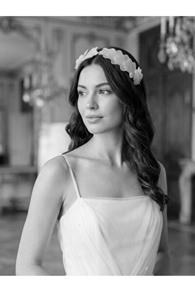 Lily and Bride Yapraklı Çiçek Gelin Nişan Kına Saç Aksesuarı Saç Bandı Düğün ...