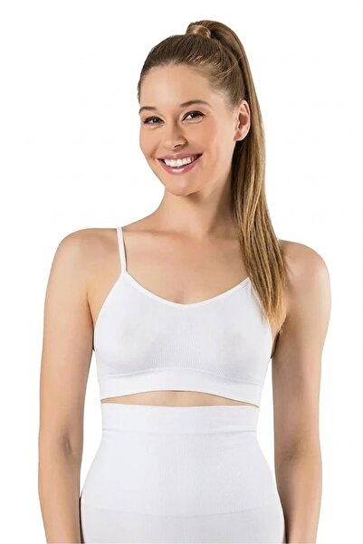 erysa belle Women's Thin Strap White Removable Basic Bustier
