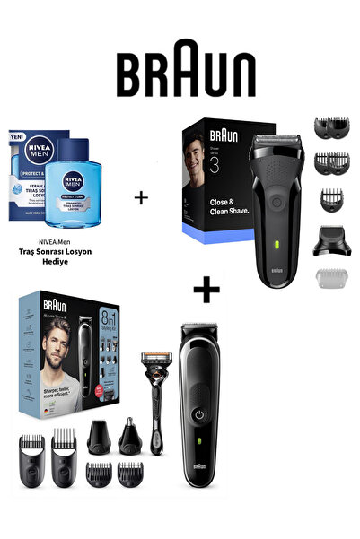 Braun Erkek SIFIR Tıraş ,Profesyonel Sakal ve Saç Şekillendirici Süper Set–Yı...