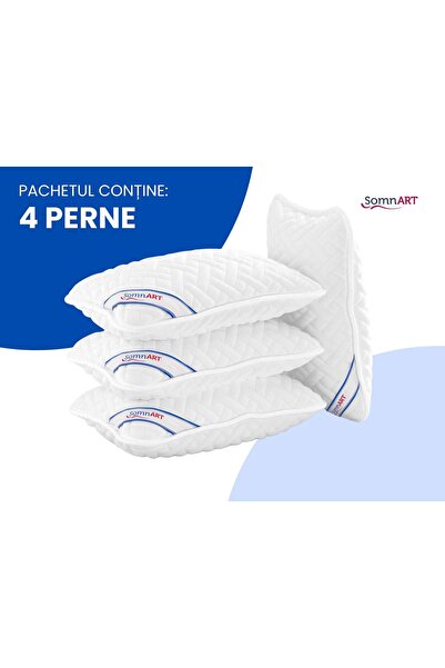 Somnart SET 4 Perne 50x70cm Somnart, Igienă, hipoalergenice, Bile Superball, 100% fibră de poliester