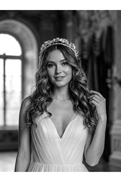 Lily and Bride Stella  Sedef Boncuk İnci Çiçek Gelin Nişan Saç Aksesuarı Saç ...