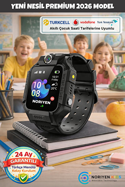 Noriyen Yeni Nesil 2026 Model Erkek Çocuk Akıllı Kol Saati - Siyah