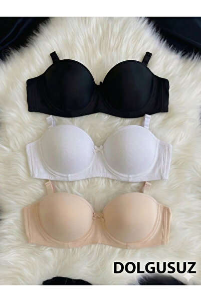 Kerem Giyim طقم حمالة صدر نسائية من Lotus (بدون حشوة) يبرز انحناءات الجسم مكو...