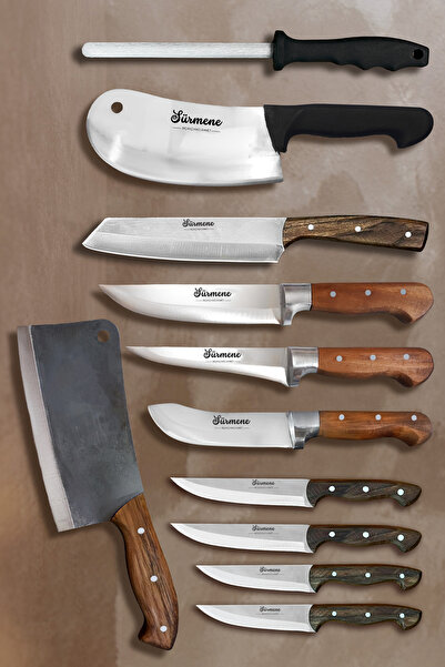 Sürmene Bıçakçı Hacı Ahmet BHA 11 Parça Mutfak Çeyiz Şef Seti Mutfak Çeyiz He...