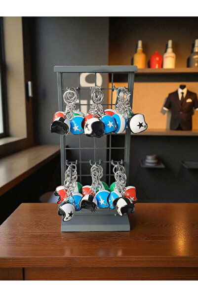 ASAFF MASA ÜSTÜ ÜRÜN STANDI + 6 ADET KANCA 10 cm KANCA RENK:ANTRASİT