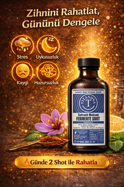 TİTANOVA SAFRANLI MELİSALI FERMENTE SHOT 200 ML