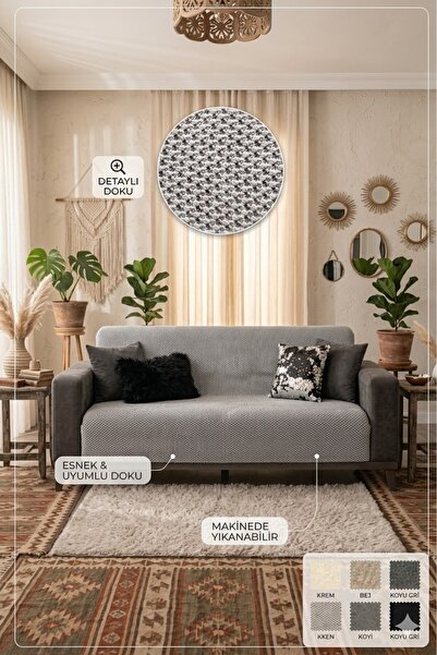 Gizo Home غطاء أريكة قطني، غطاء كرسي، غطاء أريكة، غطاء أريكة متعدد الأغراض 17...