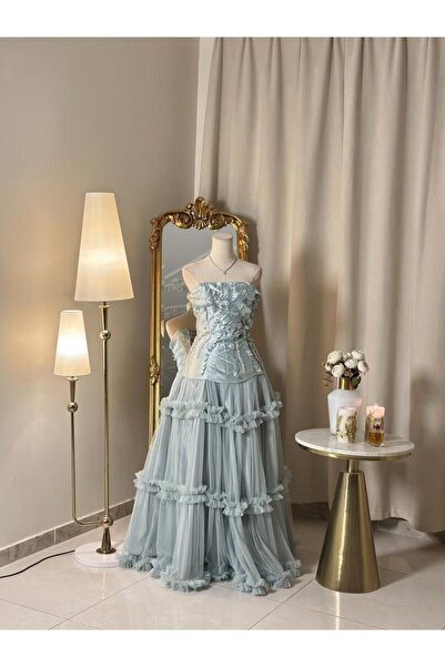 vanus fashion 6522-فستان سهرة طويل