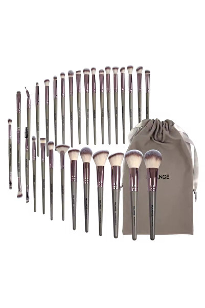 vchose مجموعة فرش مكياج احترافية من مانج، لون ذهبي شامبانيا، مكونة من 30 قطعة...