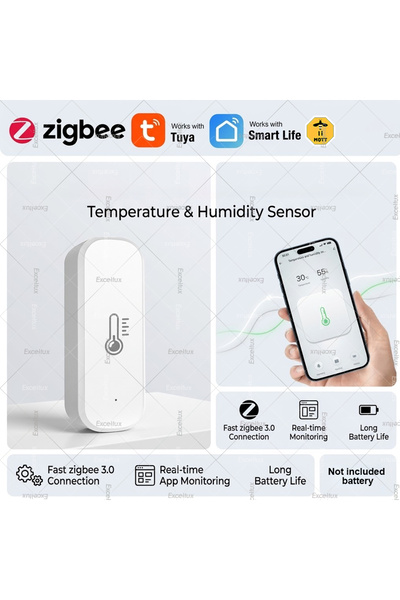 Choice جهاز استشعار درجة الحرارة والرطوبة Zigbee 3.0 مقياس حرارة داخلي ومقياس...