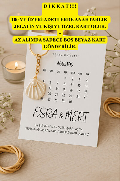Emtory Home Takvim|10 Adet İstiridye Anahtarlık - Nişan Hediye - Kına Hediye ...