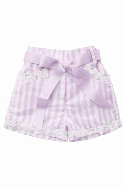Neon Girl's Striped 100% Polyester Shorts 1/2/3/4/5/6/7/8 Years