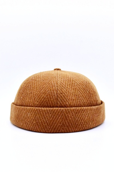 Külah Erkek Sokak Stili Yünlü Sipersiz Şapka Docker Cap