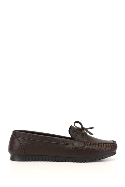 GÖNDERİ(R) Γυναικείο Καφέ Φιόγκο Επίπεδη σόλα Μπαλαρίνα