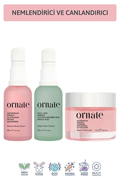 ORNATE Nemlendirici ve Aydınlatıcı C vitamini, Peptit, Arbutin ve Niacinamide...