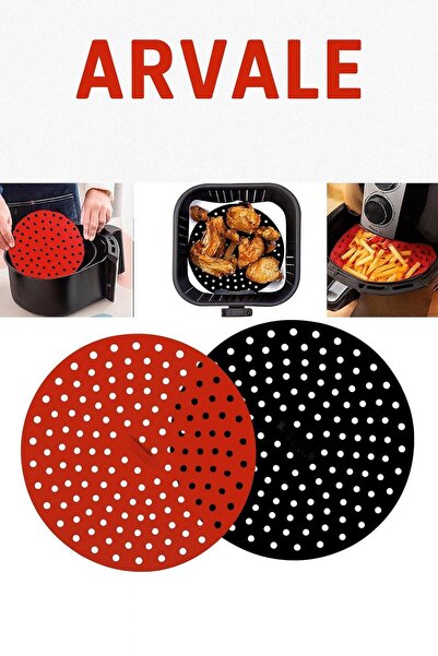 ARVALE 1 Adet Yuvarlak Nihale Airfray Fırın Pişirme Matı 19 Cm Yanmaz Yapışma...