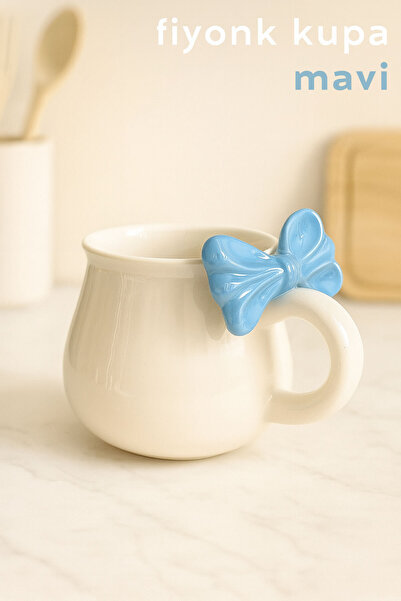 ARVALE 1 Adet El Yapımı Fiyonk Serisi Kupa Bardak Fiyonklu Tasarım Çay Kahve ...