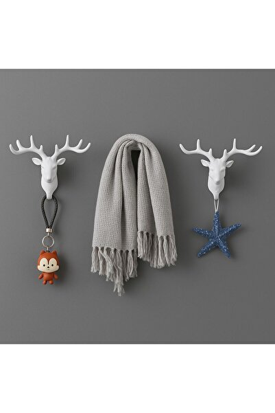 ARVALE Geyik Figürlü 9 Kancalı Duvar Askısı | Dekoratif Anahtarlık Düzenleyic...