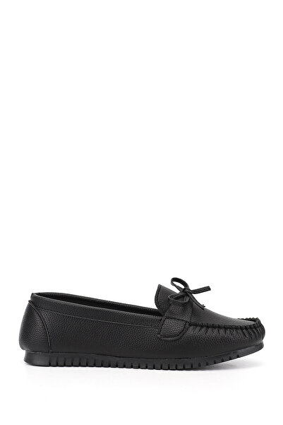 GÖNDERİ(R) Women's Black Flat Sole Bowknot Ballet Flats