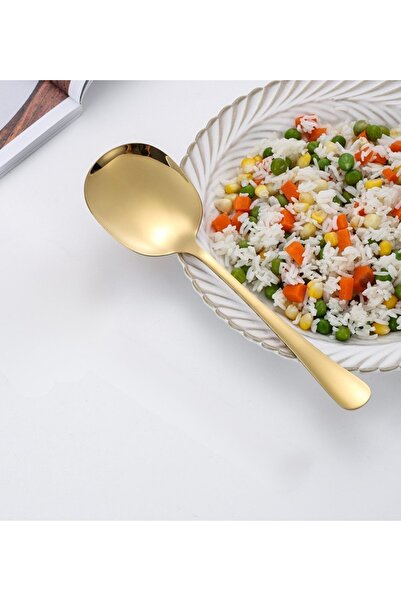 ARVALE ملعقة تقديم احترافية من الفولاذ المقاوم للصدأ مقاس 21 سم - لتقديم الطع...