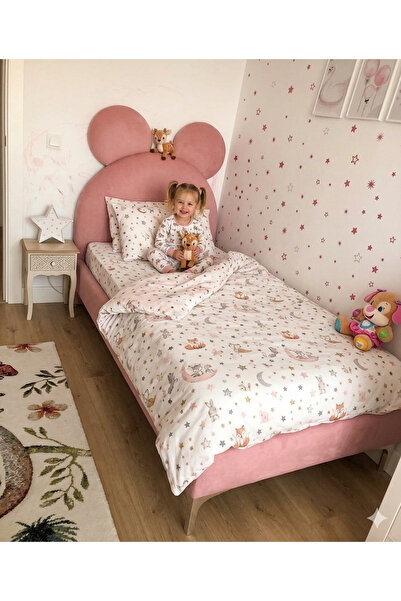 Puf Bebe 100x200 Ölçüde Kulaklı Çocuk Yatağı (YATAK DAHİLDİR)