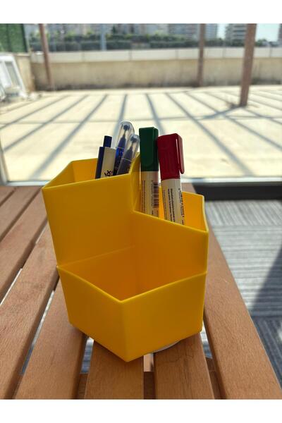 ARVALE 360 Degree Rotatable 3 Compartments Toothbrush Holder Pen Holder Makeu...