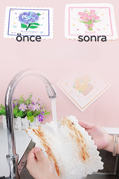 ARVALE 1 Adet Sihirli Şişen Sünger Bez – Kompakt Halden Tam Boy Temizlik Perf...