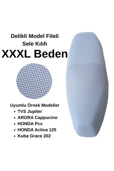 EŞREFOĞLU-EMA ACOPERIRE SĂRĂNE SCOOTER PLASĂ ALBĂ MĂRIME XXL