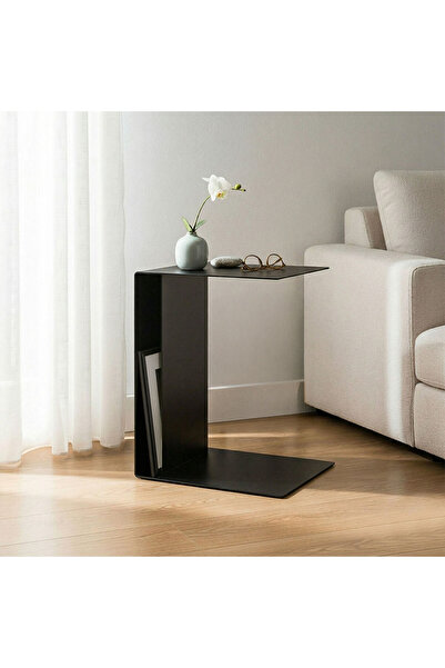 Artepera Fold Metal C Sehpa, Dekoratif Yan Sehpa, Modern Tasarım