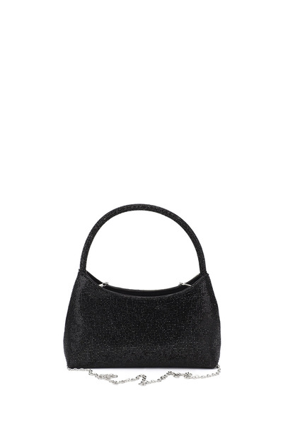 GÖNDERİ(R) Γυναικεία τσάντα βραδινού φορέματος με μαύρη μακριά αλυσίδα και λο...