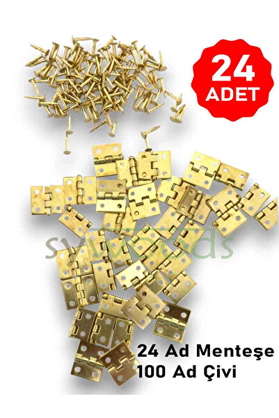 sywoods Mini Tavla Menteşe 24 Adet ve Çivileri Hobi Maket Model Kutu Sandık A...